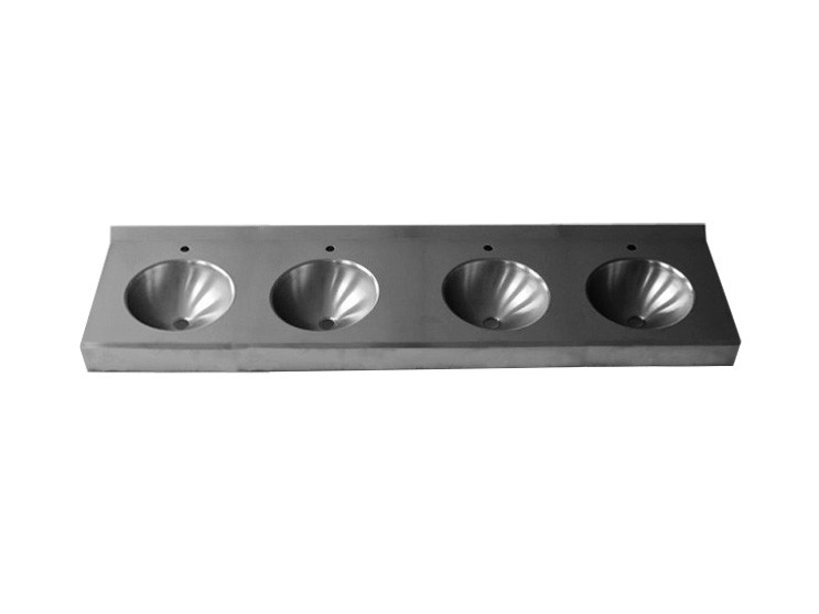 Lavabo colectivo 4 senos 2400 mm.