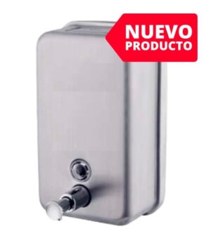 Dosificador de jabón satinado con depósito interior