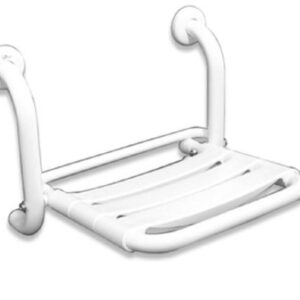 Asiento de baño plegable en inox blanco