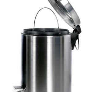 Papelera 5L. pedal inox.Satinada